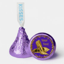 Purple Gold High Heel Shoe Hershey Kisses