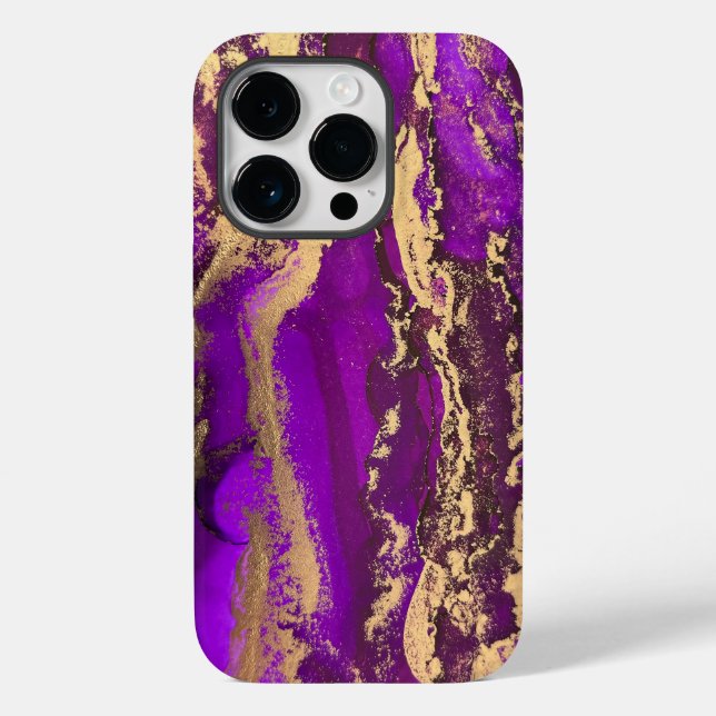 Purple Gold iPhone 14 Pro case (Back)