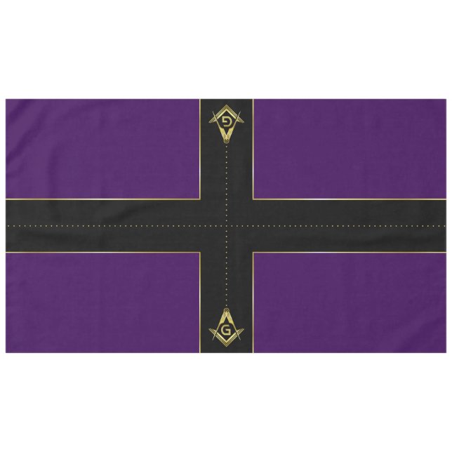 Purple & Gold Masonic Tablecloths and Decorations (Front (Horizontal))
