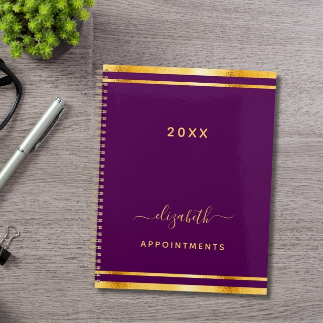 Purple gold name minimalist 2026 planner (Creator Uploaded)