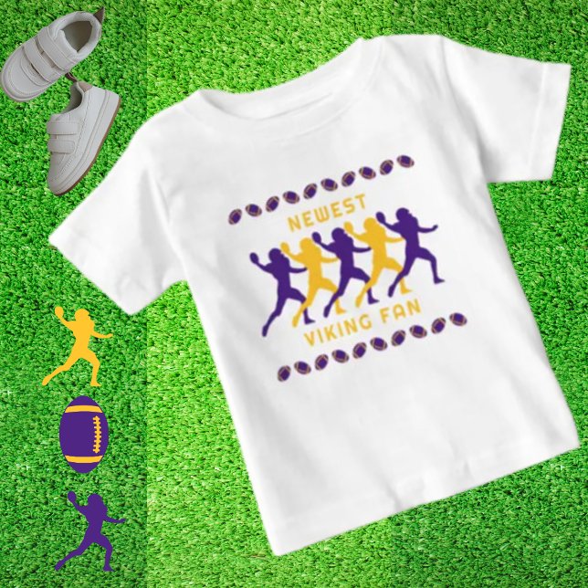 Purple Gold Newest Viking Fan Football Player Baby T-Shirt (Creator Uploaded)