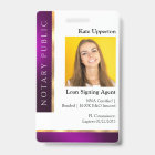 Purple & Gold Notary template for ID