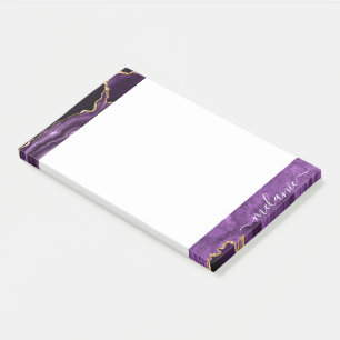 Purple Gold Post-it® Notes Personalised Name