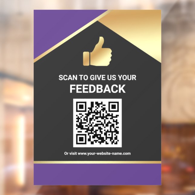 Purple Gold QR Code Customer Feedback Review (Sheet 2)