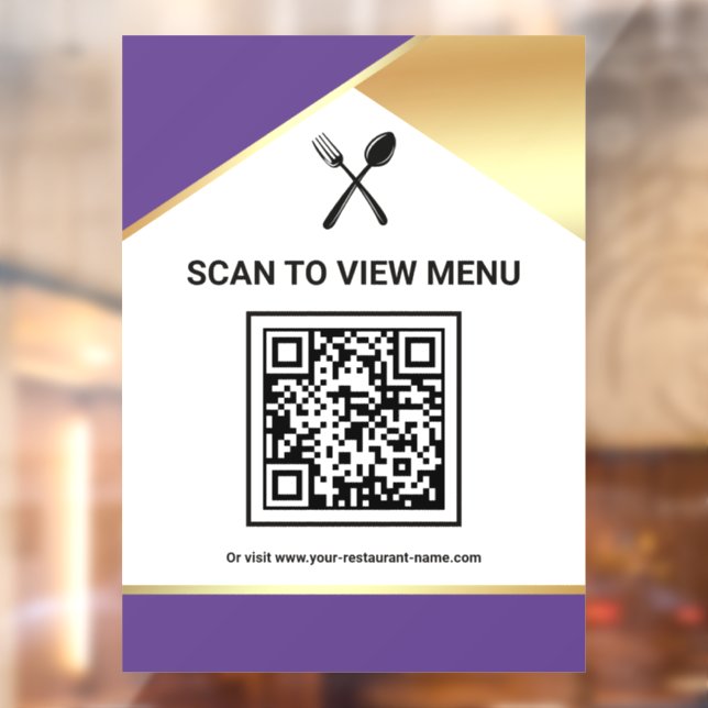 Purple Gold Restaurant Digital QR Code Menu (Sheet 2)