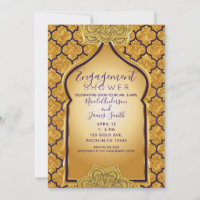 Purple Gold Royal Indian Arabian Engagement Shower