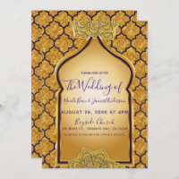 Purple Gold Royal Indian Arabian Theme Wedding