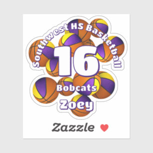 purple gold team colours basketballs kids team nam