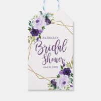 Purple Gold Watercolor Floral Bridal Shower 