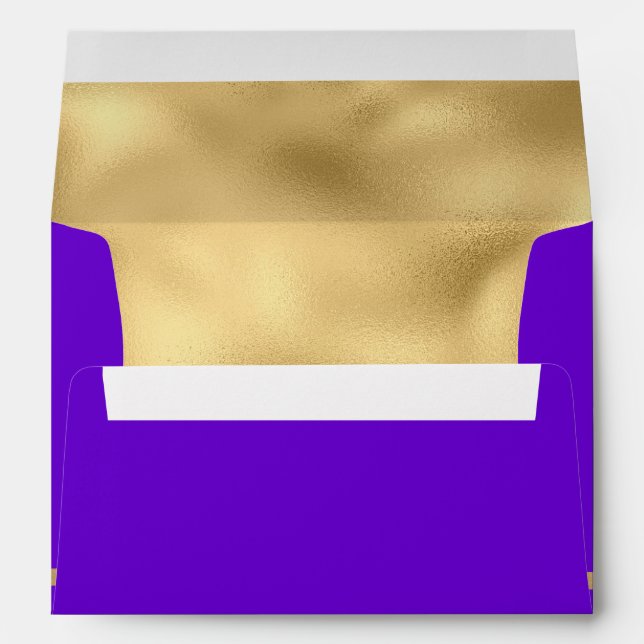 Purple & Gold Wedding Envelope (Back (Bottom))