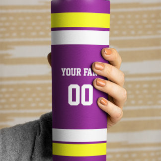 Purple Gold White Team Thermal Tumbler