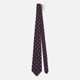 Purple Golf Emblem Men's Work, Birthday Gift Tie