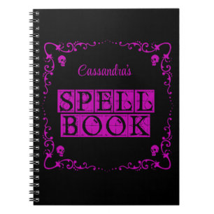 Purple Goth Spell Book Personalised