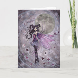 Purple Gothic Fairy Fantasy Art  Faery Card