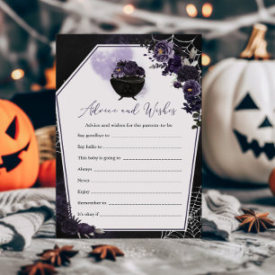 Purple Gothic Floral Advice and Wishes Game