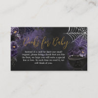 Purple Gothic Floral Baby Shower Books for Baby