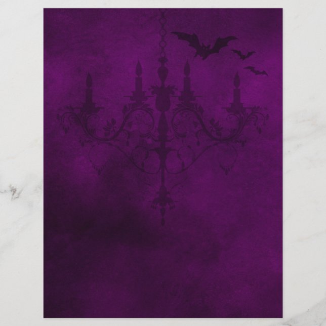 Purple Gothic Halloween Paper (Front)