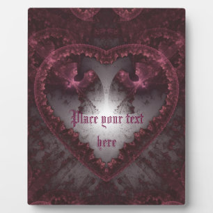 Purple Gothic Heart 001 Plaque