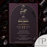 Purple Gothic Horse Bridal Shower