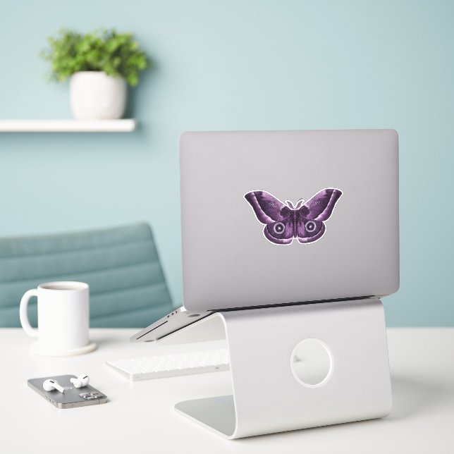 Purple Gothic Moth (Laptop On Desk)