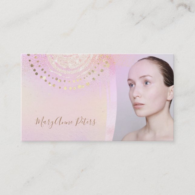 purple gradient background business card (Front)