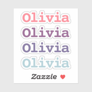 Purple Gradient Colors Kids Name Cut Out