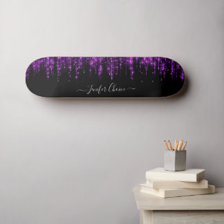 Purple Gradient Custom Name  Skateboard