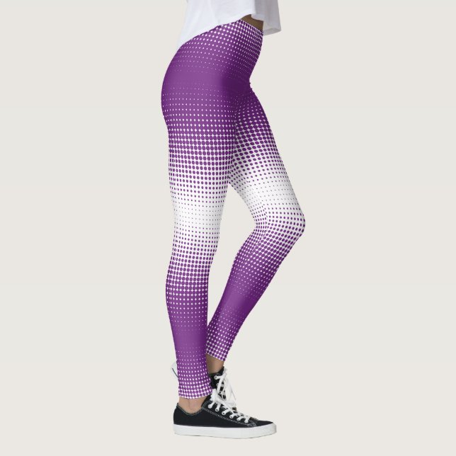 Purple Gradient Dots Leggings (Right)