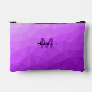 Purple gradient geometric mesh pattern Monogram Accessory Pouch