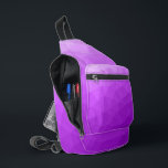 Purple gradient geometric mesh pattern sling bag<br><div class="desc">Purple gradient geometric mesh pattern Printed bag. Cool fashion accessory bag for her. Purple Triangle geometric mesh with light to dark ombre gradient design.</div>