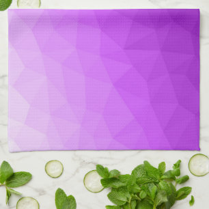 Purple gradient geometric mesh pattern tea towel