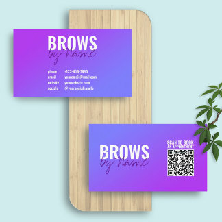 Purple Gradient | Modern Professional QR Code Business Card