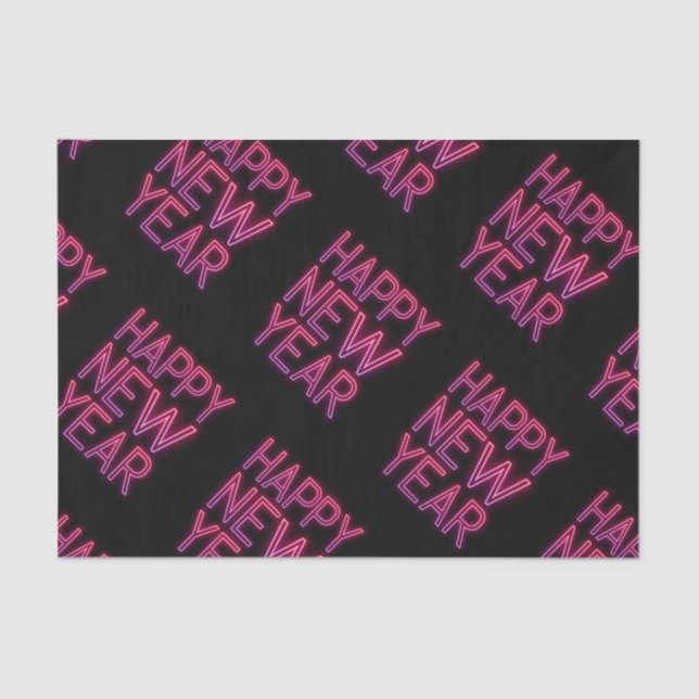 Purple Gradient New Year Tissue Paper (Front)