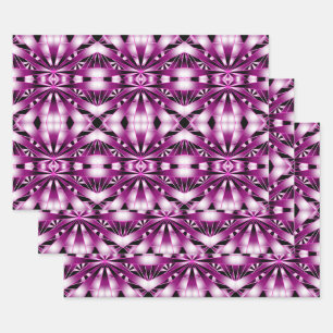 Purple Gradient Perspective Color Filled Drawing  Wrapping Paper Sheet