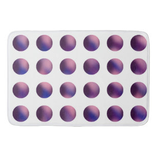 Purple Gradient Polka Dot Pattern Modern Bath Mat