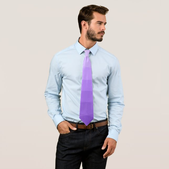 Purple Gradient Polygonal Neck Tie (In Situ)