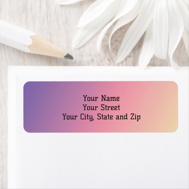 Purple Gradient Return Address Label (Insitu)