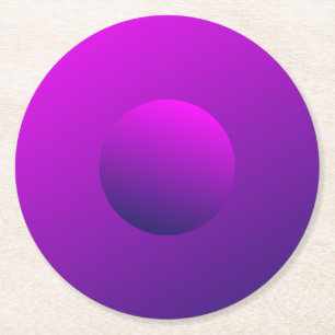 Purple Gradient Round Paper Coaster