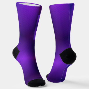 Purple gradient socks with black toes and cuffs