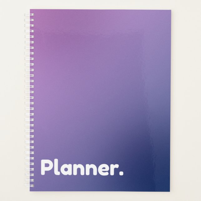 Purple Gradient Undated Planner (Front)