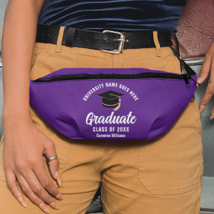 Purple Graduate Custom 2025 Graduation Keepsake Bum Bags