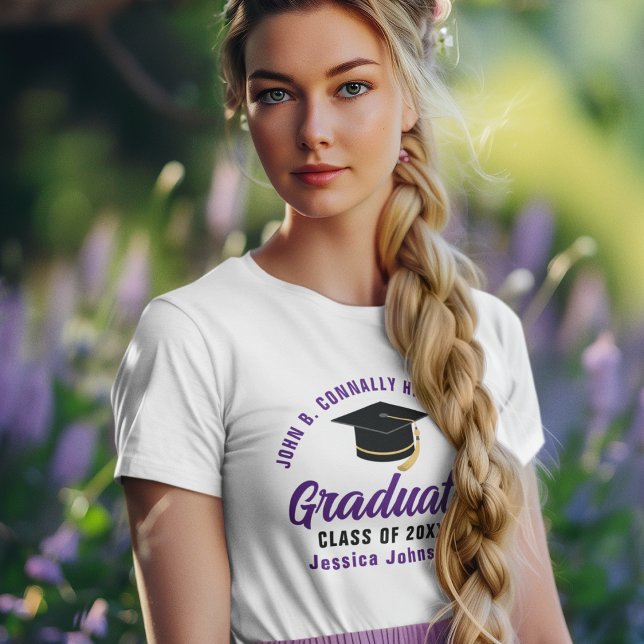 Purple Graduate Custom 2025 Graduation Women's Tri-Blend Shirt (Creator Uploaded)