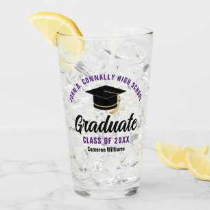 Purple Graduate Custom Graduation Keepsake Glass