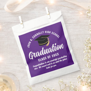 Purple Graduate Modern 2025 Custom Graduation Favour Bags