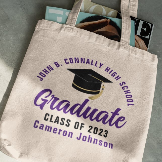 Purple Graduate Personalised 2023 Graduation Tote Bag (Creator Uploaded)