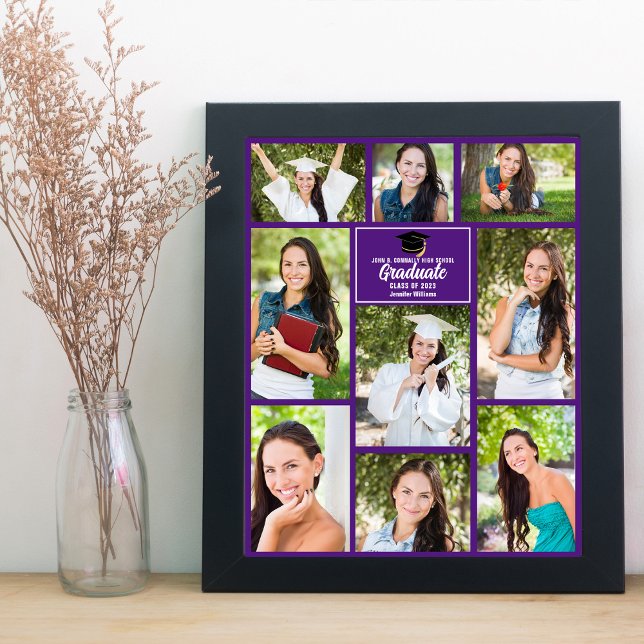 Purple Graduate Photo Collage 2024 Graduation Poster (Creator Uploaded)