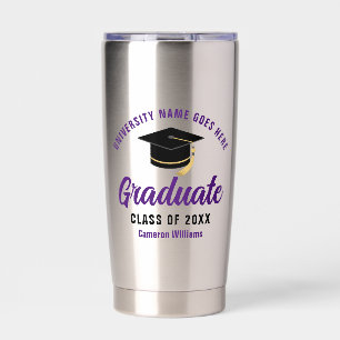 Purple Graduation 2025 Custom Graduate Insulated Tumbler