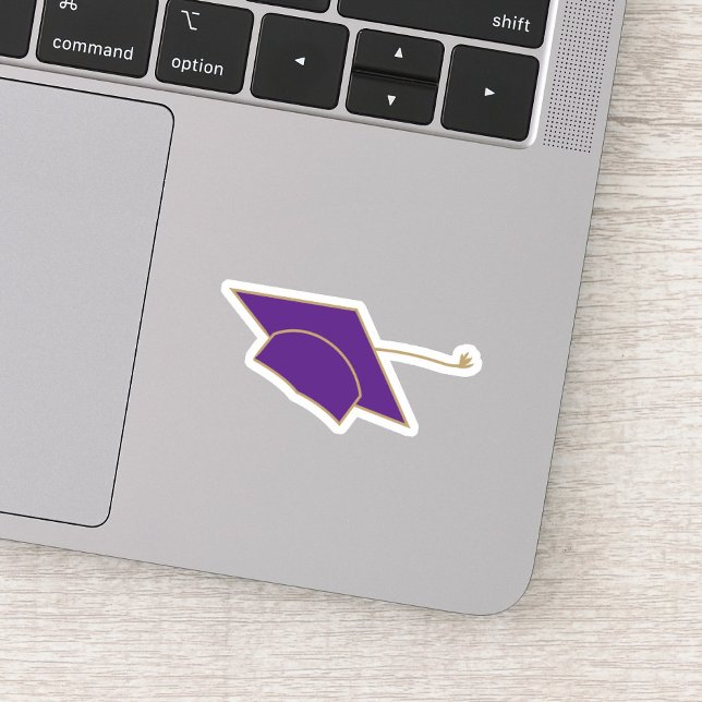 Purple Graduation Caps Custom-Cut Stickers (Creator Uploaded)