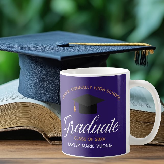 Purple Graduation Custom Graduate Gift Coffee Mug (Creator Uploaded)