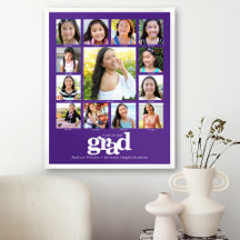 Purple Graduation K–12 Photo Collage Bold Modern